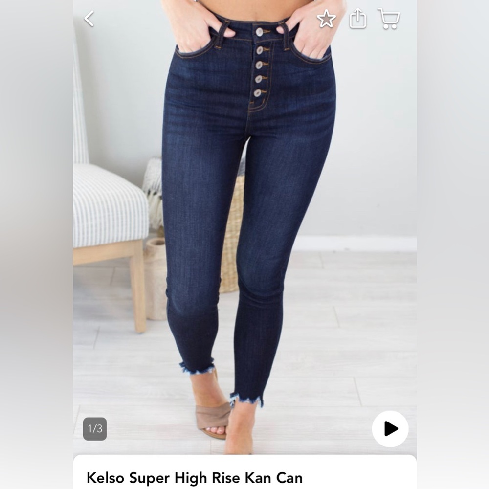 KanCan High Rise Button Fly Jeans